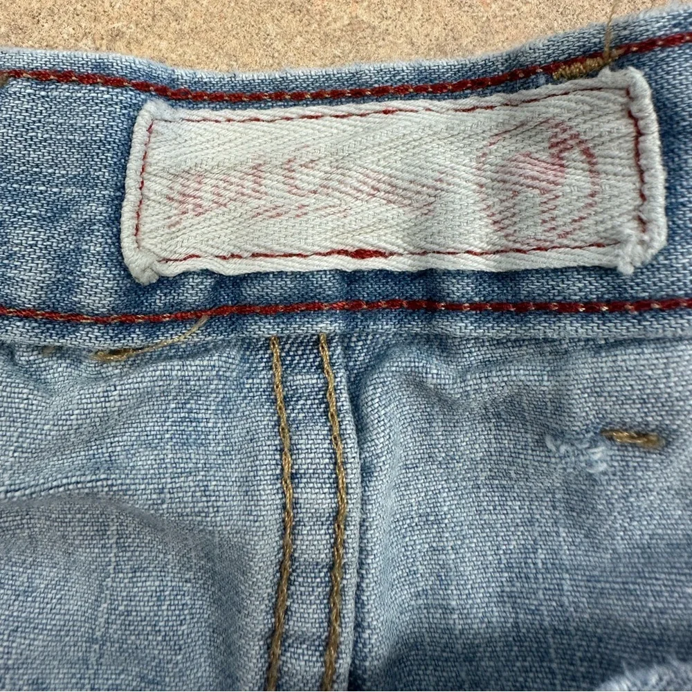 Men’s light‎ fade vintage Red camel denim jeans boot cut jeans size 38/34